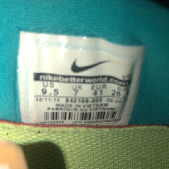 Nike Free Run 5.0 Womens Turquoise Green Athletic Running Sneakers Size 9.5 - Picture 7 of 9